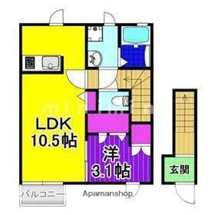 グレイスコート熊本駅【2階】の間取り