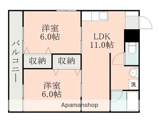 プレアール京町【203号室】の間取り