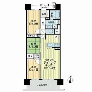 サーパスシティ平成マークテラス【0809号室】の間取り