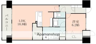 アルファスマート九品寺【4階】の間取り