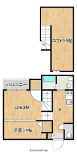コアスクエアⅡ【2階】の間取り