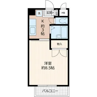 シャトレ新町Ⅱ【3階】の間取り