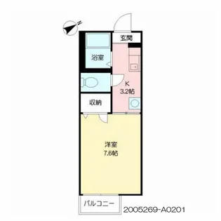 エントピア黒髪【201号室】の間取り