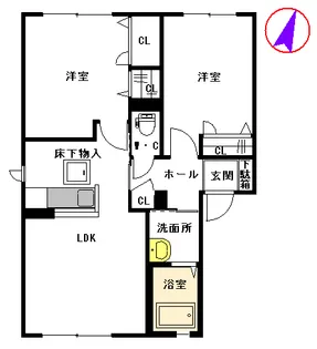 ライフステージ長嶺 A棟【1階】の間取り