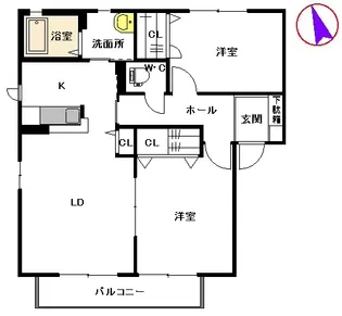 コーポだにやま【2階】の間取り