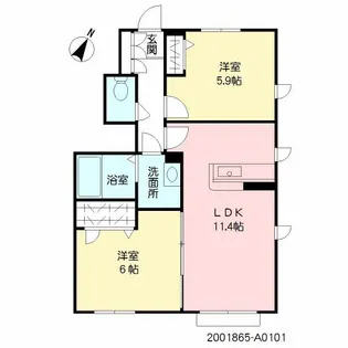 コンパウンド 白山【1階】の間取り