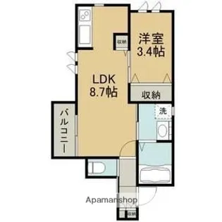 グランソル【2階】の間取り