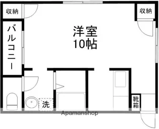 パルテ渡鹿【3階】の間取り