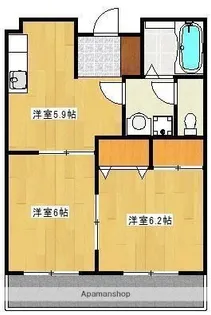 スクエア浄行寺【302号室】の間取り