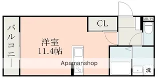 ラ・シック熊本大学前【1階】の間取り