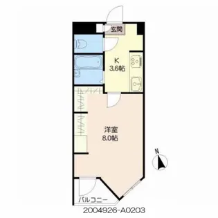 1Kの間取り画像