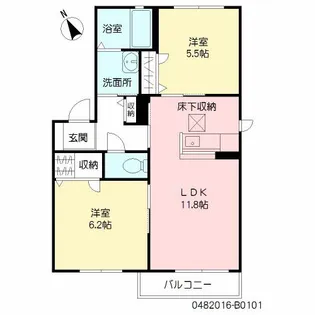 シャーメゾン・ド・カメリア Ⅱ番館【1階】の間取り