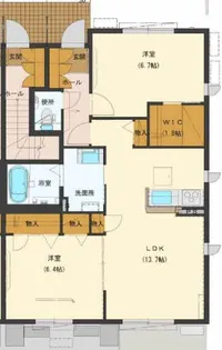シャーメゾンコンフォーザ八反田【1階】の間取り