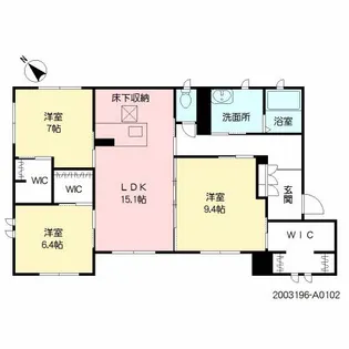 シャーメゾンハピエスト【1階】の間取り