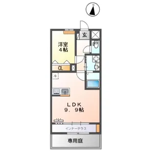 シャンボール南高江【1階】の間取り
