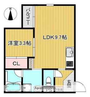 COCOTTO帯山東【2階】の間取り