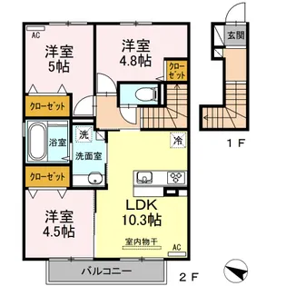 ラヴェール八反田【2階】の間取り