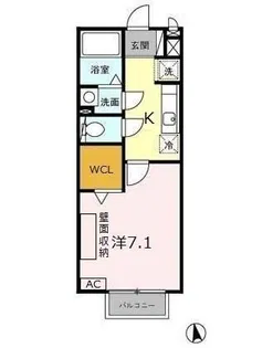 モナリエ薄場【1階】の間取り