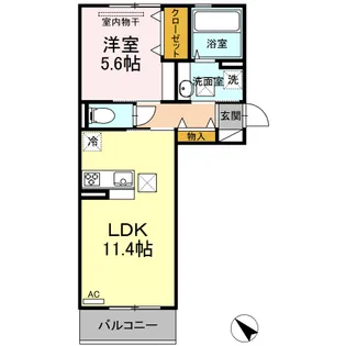 エスポワールヴィラ A【103'号室】の間取り