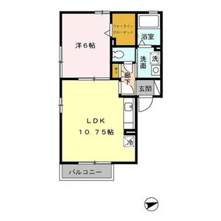 コンフォートAFK B棟【2階】の間取り