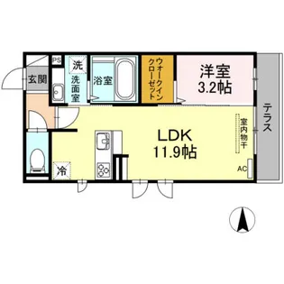 エクレール上代Ⅱ【2階】の間取り