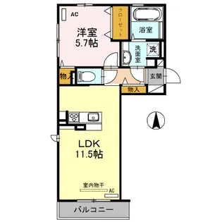 ルラーシュカーサ【3階】の間取り