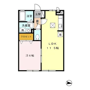 グランブルー【1階】の間取り