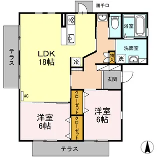 熊本県熊本市中央区世安3丁目【一戸建】の間取り