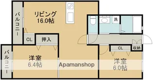 ヒルズ水前寺【3階】の間取り