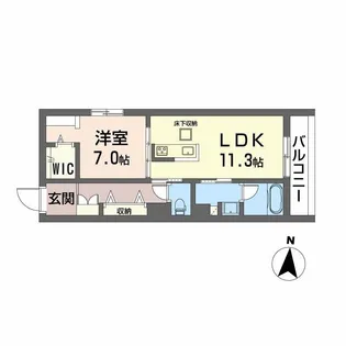 DEUXリジエール【1階】の間取り