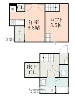 熊本県熊本市北区龍田陳内4丁目【アパート】の間取り
