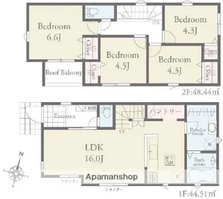 熊本県熊本市東区長嶺東2丁目【一戸建】の間取り
