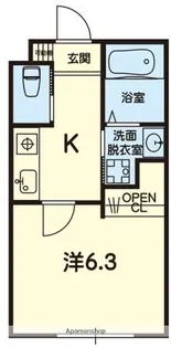 熊本県熊本市中央区西阿弥陀寺町【アパート】の間取り