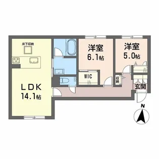 シャーメゾンHARU【1階】の間取り