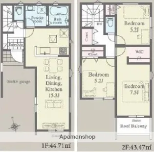 熊本県熊本市中央区帯山4丁目【一戸建】の間取り