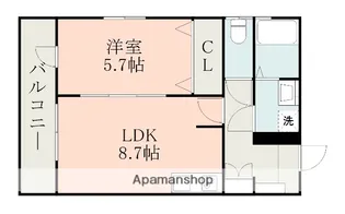 INDIGO BASE【103号室】の間取り