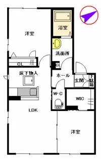 シャーメゾン・ヴィブレ2番館 A棟【1階】の間取り