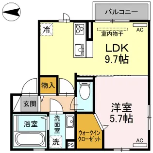 ウィステリア江津【2階】の間取り