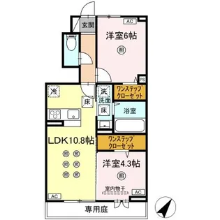 ラ・シャルール コガ【1階】の間取り