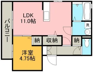 ミニヨン ヴィラ味噌天神【3階】の間取り