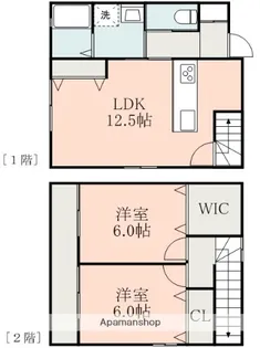 スカイハイツ新屋敷【1階】の間取り