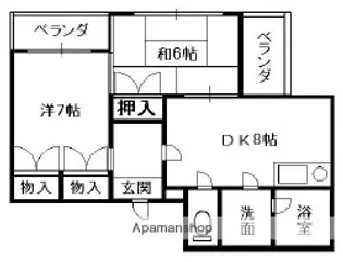 カミングビル【2階】の間取り