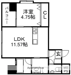 プルミエール九品寺【3階】の間取り