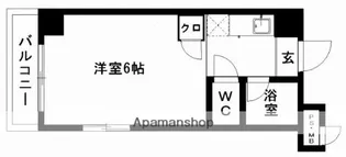 キャッスルマンション【4階】の間取り