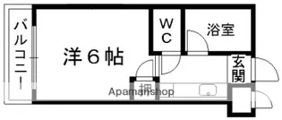 キャッスルマンション【5階】の間取り