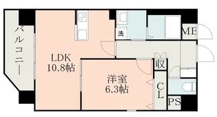 オーネスト九品寺【9階】の間取り