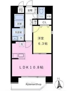 オーネスト九品寺【8階】の間取り