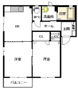 熊本県熊本市中央区琴平2丁目【アパート】の間取り