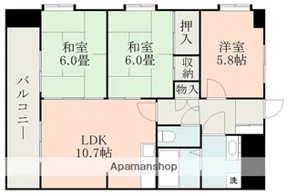 第3甲斐田ハイツ【4階】の間取り