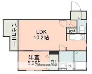 EXE神園A棟【2階】の間取り